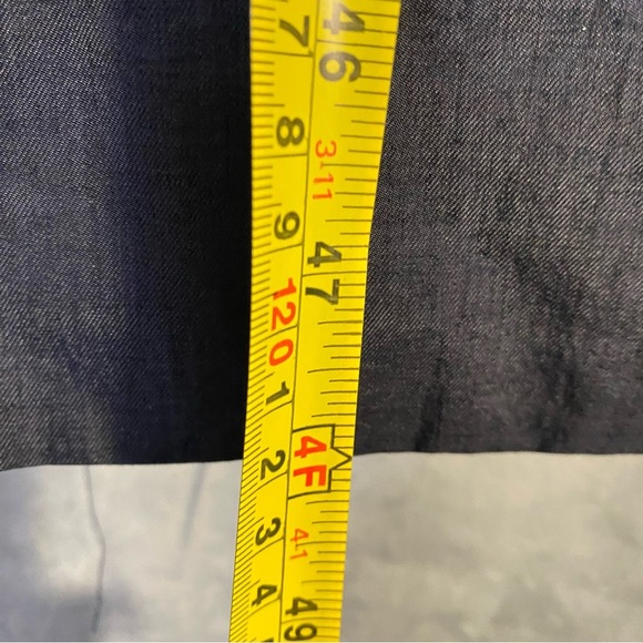 Vintage Womens Size 9/10 Black Long Trench Coat Blue Lining Belt Button Fits L - Picture 10 of 10